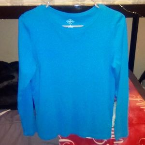 St. John's Bay blue long sleeved T-shirt.